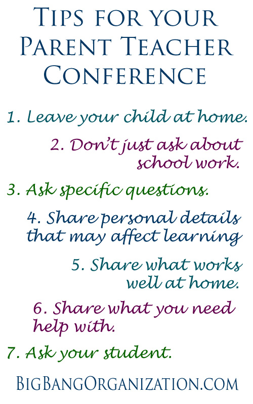 tips for parent teacher conference