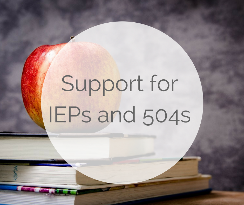 Support for IEPs and 504s